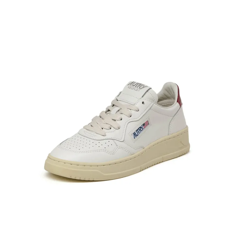 Leder Sneaker*Autry Medalist W White / Syrah
