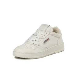 Leder Sneaker|Weiße Sneaker*Autry Medalist W *Goat / Sherpa* White