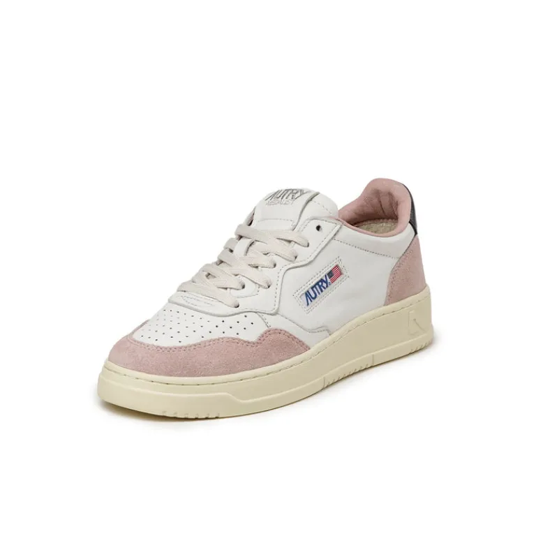 Leder Sneaker*Autry Medalist W *Goat / Suede* Powder / Black
