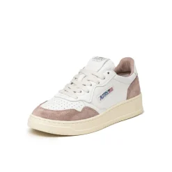 Leder Sneaker|Weiße Sneaker*Autry Medalist W *Goat / Suede* White / Nude