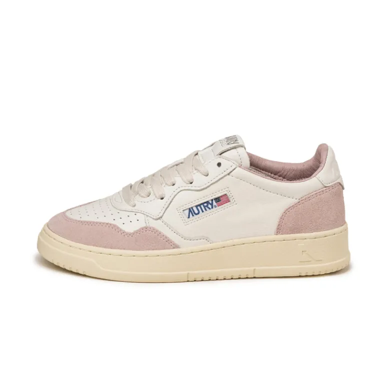 Leder Sneaker|Weiße Sneaker*Autry Medalist W *Goat / Suede* White / Powder