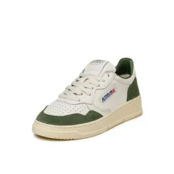 Leder Sneaker|Weiße Sneaker*Autry Medalist W *Goat / Suede* White / Military