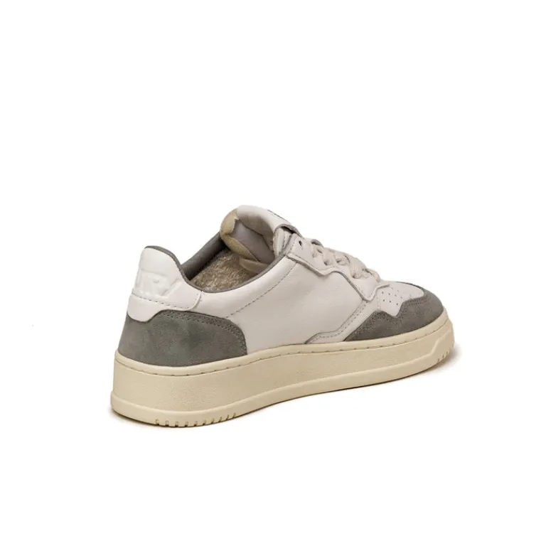 Leder Sneaker|Weiße Sneaker*Autry Medalist W *Goat / Suede* White / Grey