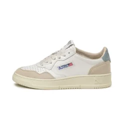 Leder Sneaker|Weiße Sneaker*Autry Medalist W *Leather / Suede* White / Silver Blue