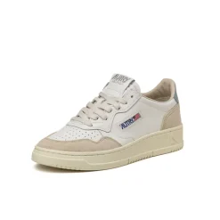 Leder Sneaker|Weiße Sneaker*Autry Medalist W *Leather / Suede* White / Silver Blue