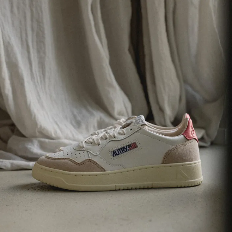 Leder Sneaker|Weiße Sneaker*Autry Medalist W *Leather / Suede* White / Tearose