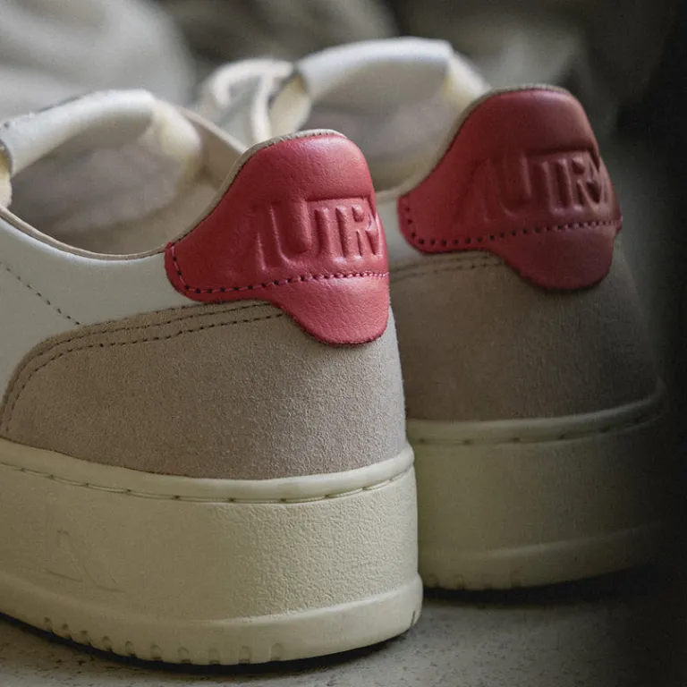 Leder Sneaker|Weiße Sneaker*Autry Medalist W *Leather / Suede* White / Tearose