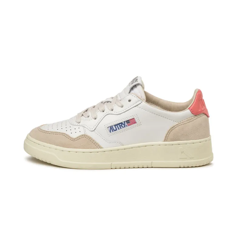 Leder Sneaker|Weiße Sneaker*Autry Medalist W *Leather / Suede* White / Tearose