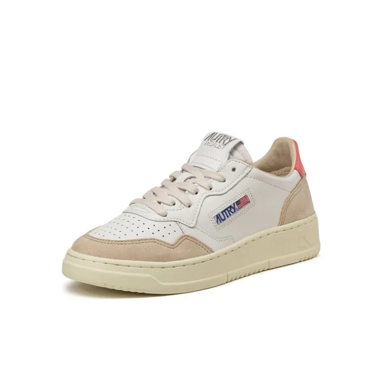 Leder Sneaker|Weiße Sneaker*Autry Medalist W *Leather / Suede* White / Tearose