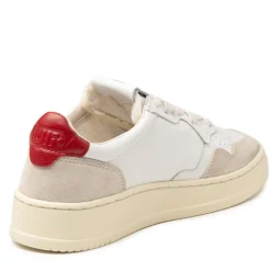 Leder Sneaker|Weiße Sneaker*Autry Medalist W *Leather / Suede* White / Red