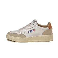 Leder Sneaker|Weiße Sneaker*Autry Medalist W *Leather / Suede* White / Sandstorm