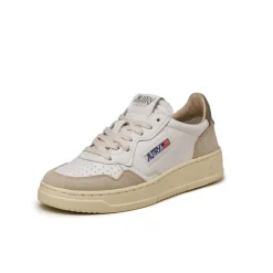 Leder Sneaker|Weiße Sneaker*Autry Medalist W *Leather / Suede* White / Court Green