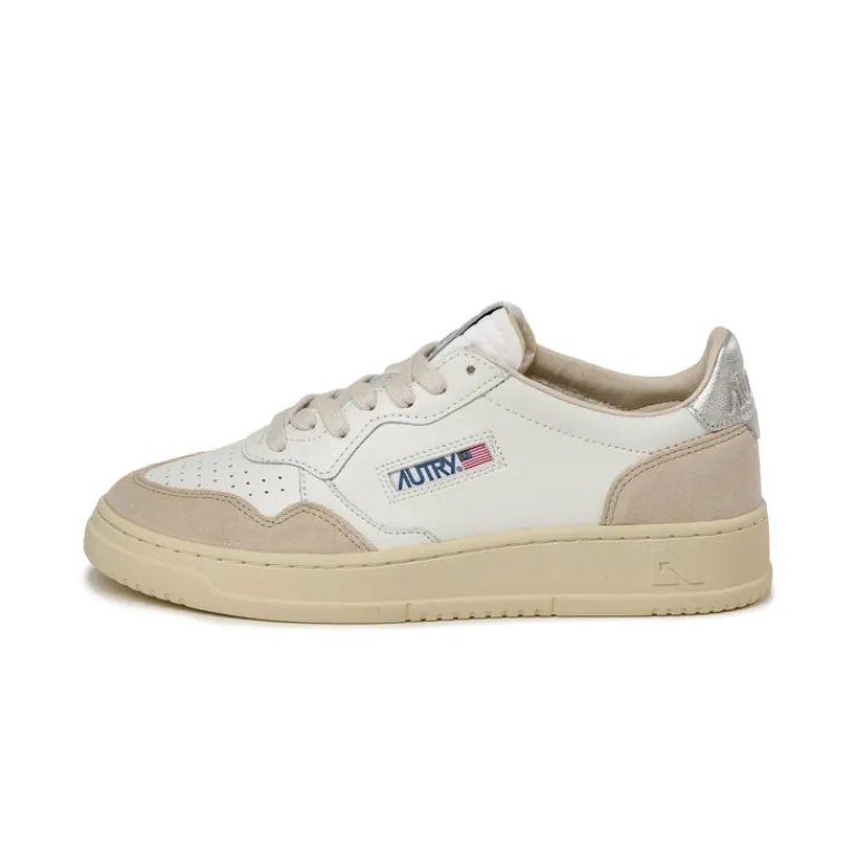 Leder Sneaker|Weiße Sneaker*Autry Medalist W *Leather / Suede* White / Silver