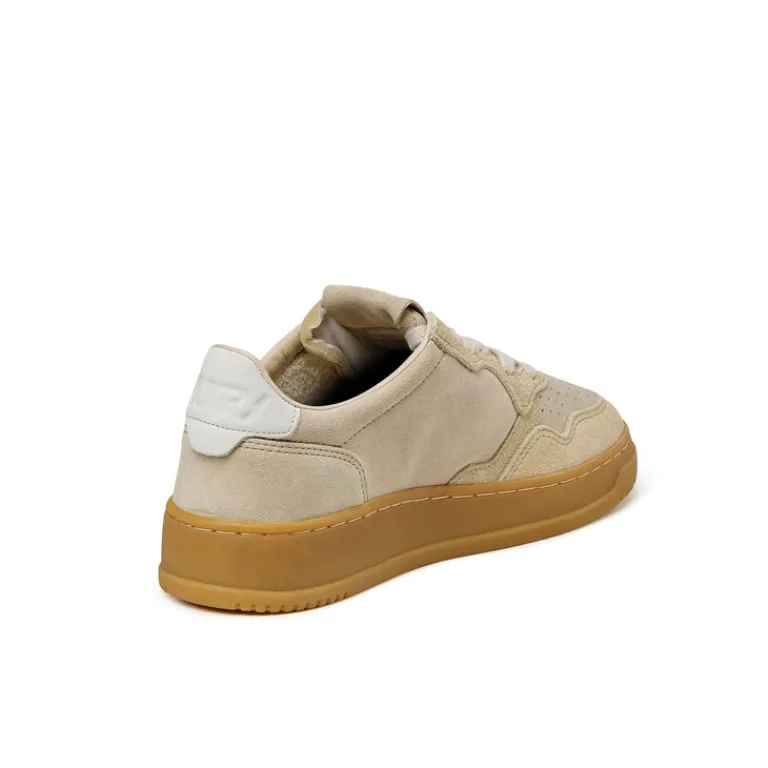Leder Sneaker*Autry Medalist W *Mix Suede* Sand / Ecru