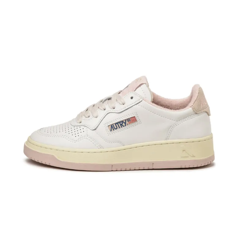 Leder Sneaker|Weiße Sneaker*Autry Medalist W *Virgin / Sponge* White / Powder Pink