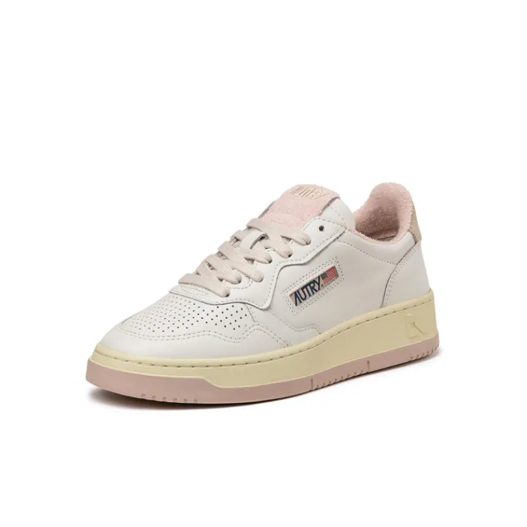 Leder Sneaker|Weiße Sneaker*Autry Medalist W *Virgin / Sponge* White / Powder Pink