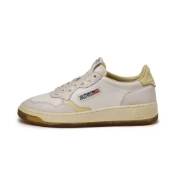 Leder Sneaker|Weiße Sneaker*Autry Medalist W *Virgin / Crack* White / Hay
