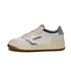 Leder Sneaker|Weiße Sneaker*Autry Medalist W *Virgin / Crack* White / Silver Blue