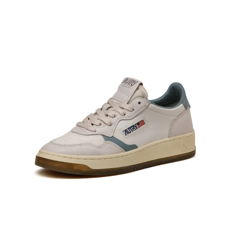 Leder Sneaker|Weiße Sneaker*Autry Medalist W *Virgin / Crack* White / Silver Blue