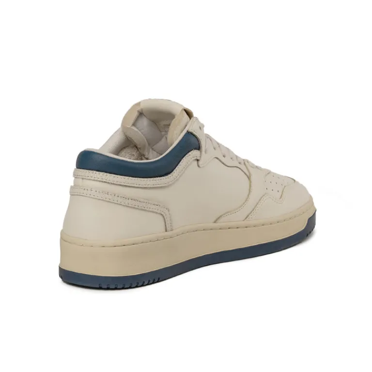 High-Top Sneaker|Leder Sneaker*Autry Med-Way Mid *Leather / Crack* Blue / Marshmallow