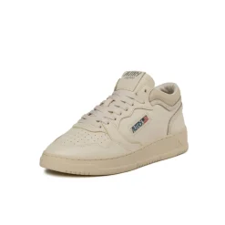High-Top Sneaker|Leder Sneaker*Autry Med-Way Mid W *Leather / Crack* White / Marshmallow