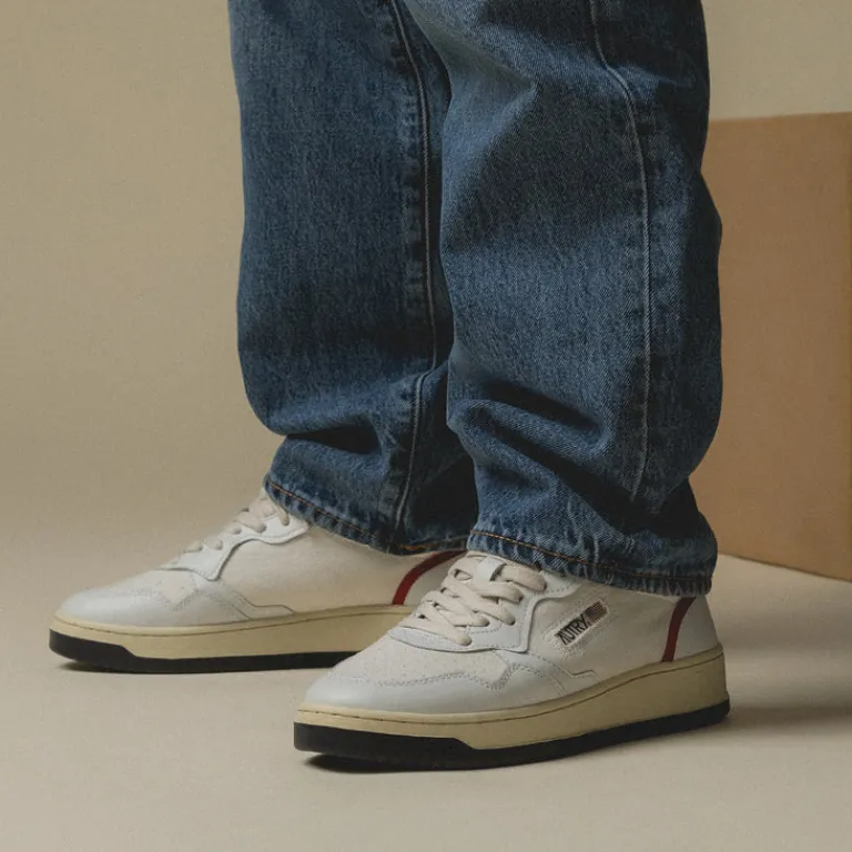 Leder Sneaker|Weiße Sneaker*Autry Open Low Dragon