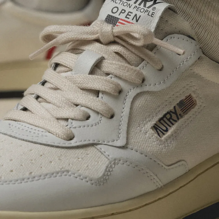 Leder Sneaker|Weiße Sneaker*Autry Open Low Dragon
