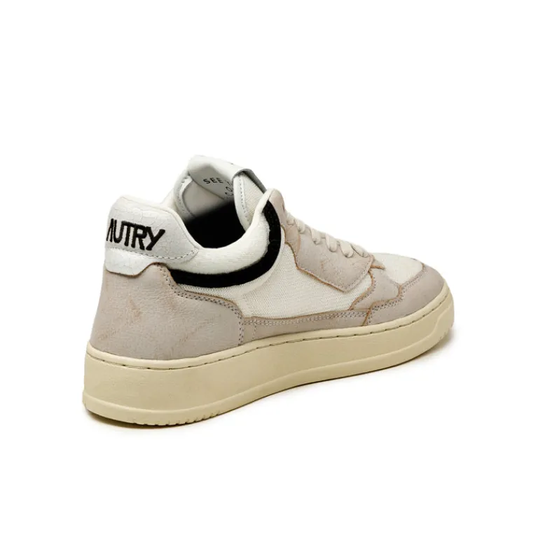 Leder Sneaker|Weiße Sneaker*Autry Open Mid W White / Black