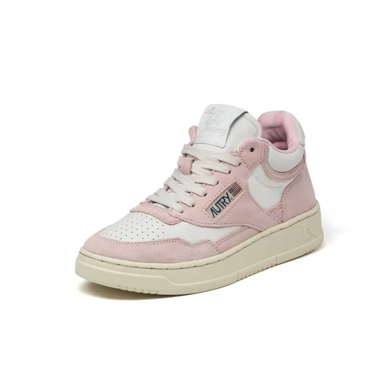 Leder Sneaker*Autry Open Mid W *Suede / Leather* Academy Pink