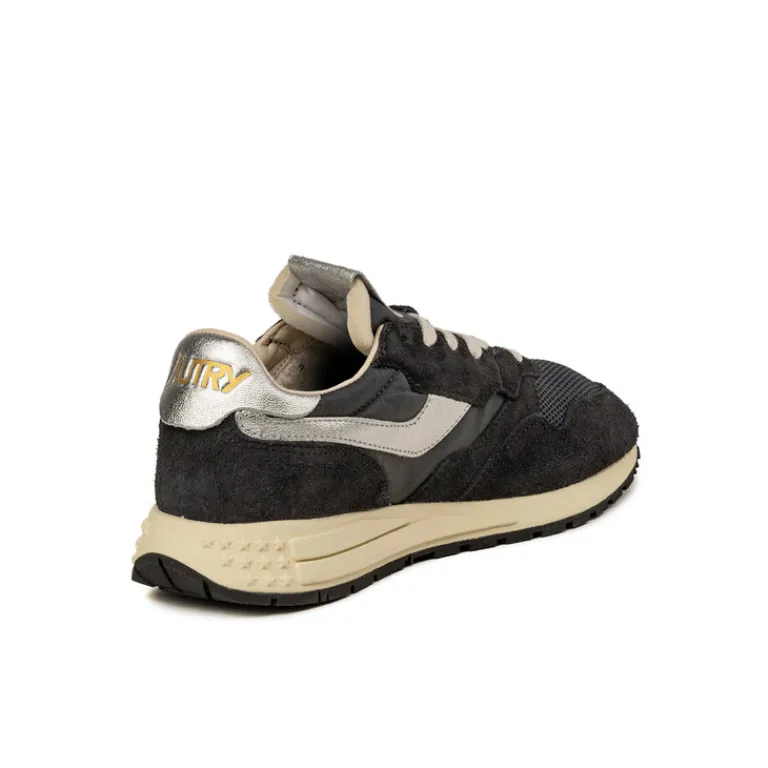Leder Sneaker|Retro Runner*Autry Reelwind Low Black / Silver