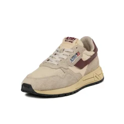 Leder Sneaker|Retro Runner*Autry Reelwind Low Ecru / Rubwine