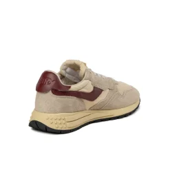 Leder Sneaker|Retro Runner*Autry Reelwind Low Ecru / Rubwine