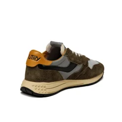 Leder Sneaker|Retro Runner*Autry Reelwind Low *Hairy Suede / Nylon* Green / Silver