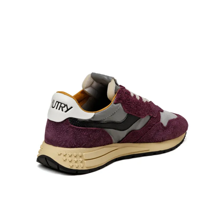 Leder Sneaker|Retro Runner*Autry Reelwind Low *Hairy Suede / Nylon* Barolo / Silver