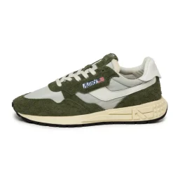 Leder Sneaker|Retro Runner*Autry Reelwind Low *Hairy Suede / Nylon* Cyprs / White