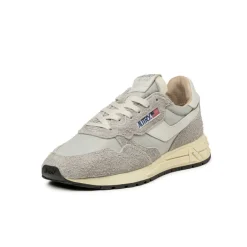 Leder Sneaker|Retro Runner*Autry Reelwind Low *Nylon / Hairy Suede / Cracked Leather* White / Vapor Blue