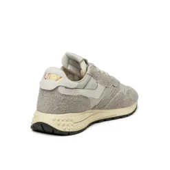 Leder Sneaker|Retro Runner*Autry Reelwind Low *Nylon / Hairy Suede / Cracked Leather* White / Vapor Blue