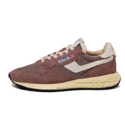 Leder Sneaker|Retro Runner*Autry Reelwind Low *Nylon / Cracked Leather* White / Taupe