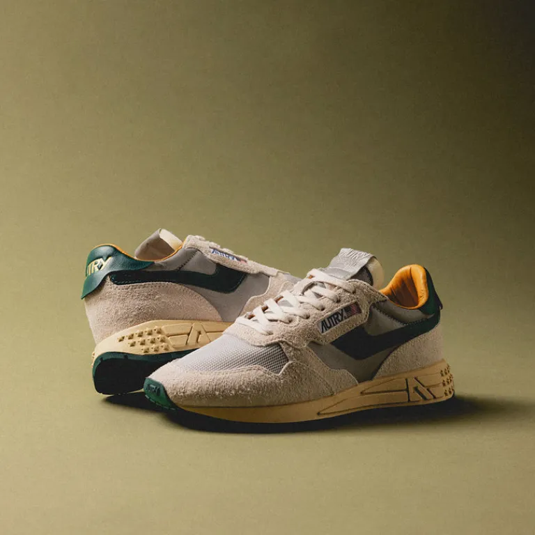 Leder Sneaker*Autry Reelwind Low *Reflective Leather* Silver / Mountain