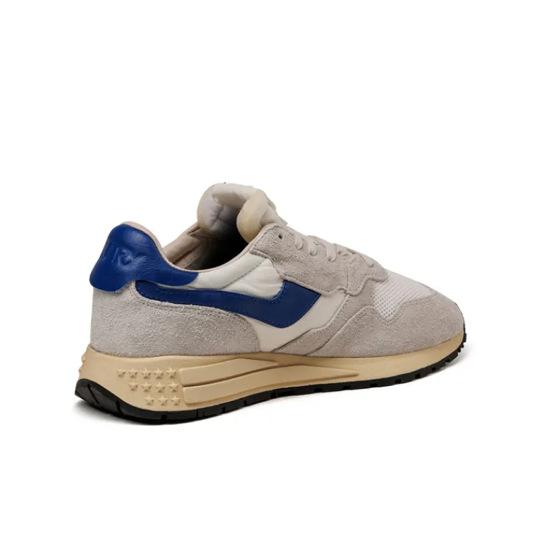 Leder Sneaker|Retro Runner*Autry Reelwind Low *Suede / Net* White / Limoges