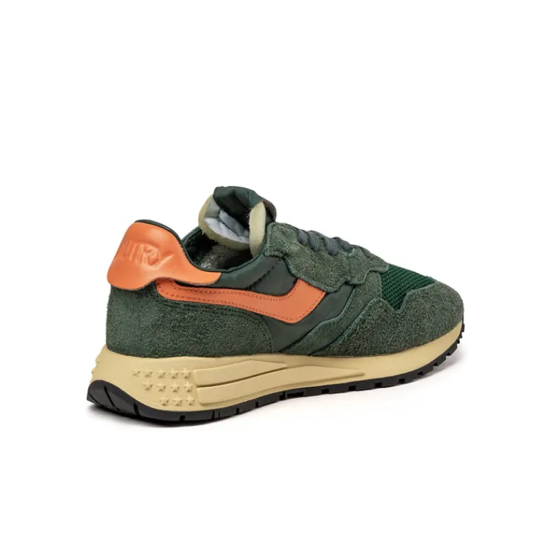 Leder Sneaker|Retro Runner*Autry Reelwind Low *Suede / Net* Bottle / Orange