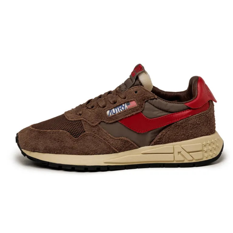 Leder Sneaker|Retro Runner*Autry Reelwind Low *Suede / Net* Patridge / Red
