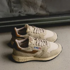 Leder Sneaker|Retro Runner*Autry Reelwind Low *Suede / Net* Ecru / Cathspy
