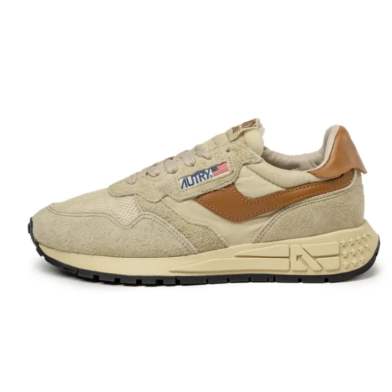 Leder Sneaker|Retro Runner*Autry Reelwind Low *Suede / Net* Ecru / Cathspy