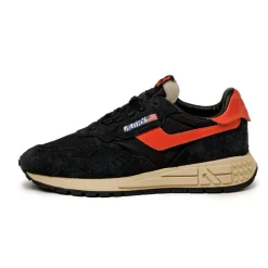 Leder Sneaker|Retro Runner*Autry Reelwind Low *Suede / Net* Black / Orange