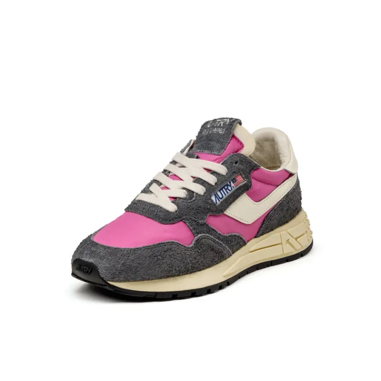 Leder Sneaker*Autry Reelwind Low W *Hairy Suede / Nylon* Bb / Whs Wht