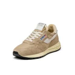 Leder Sneaker*Autry Reelwind Low W *Nylon / Hairy Suede / Cracked Leather* Wh / Wht Pep