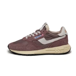 Leder Sneaker|Weiße Sneaker*Autry Reelwind Low W *Nylon / Cracked Leather* White / Tearose