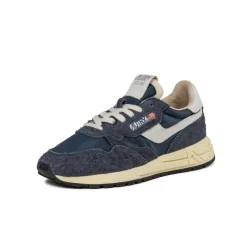 Leder Sneaker|Weiße Sneaker*Autry Reelwind Low W *Nylon / Cracked Leather* (White / Space