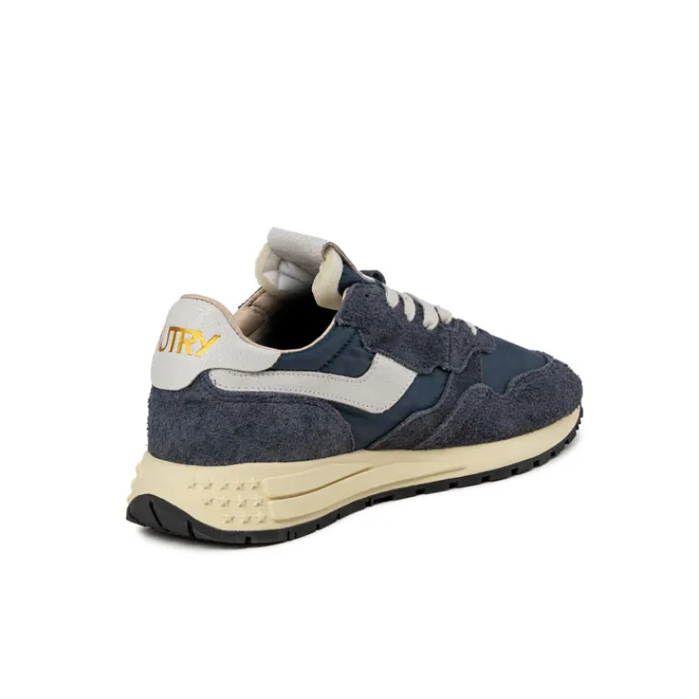 Leder Sneaker|Weiße Sneaker*Autry Reelwind Low W *Nylon / Cracked Leather* (White / Space
